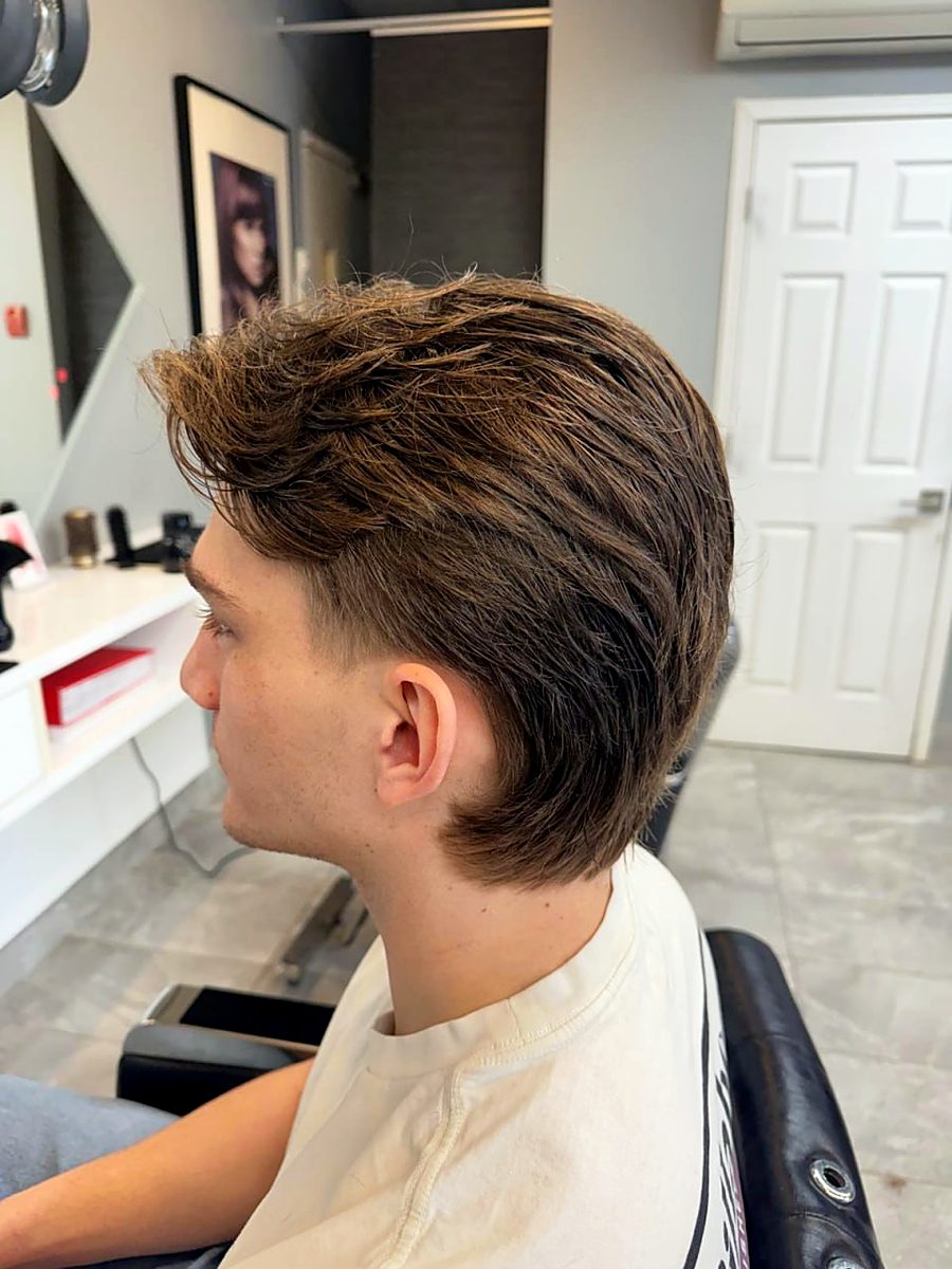 Men's mullet cut